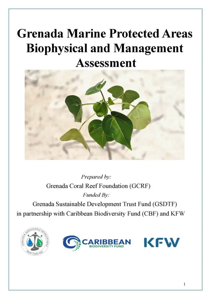 A collage of images related to marine protected areas of Grenada, Carriacou, and Petite Martinique